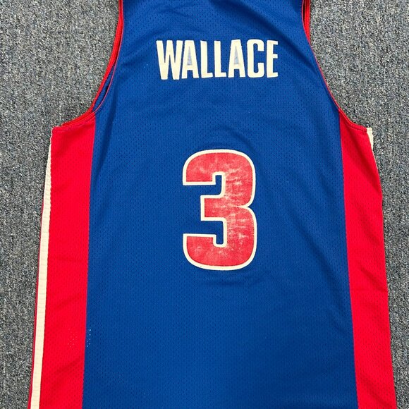 Nike Ben Wallace Detroit Pistons NBA Basketball Jersey Sz L + 2 - Picture 7 of 11